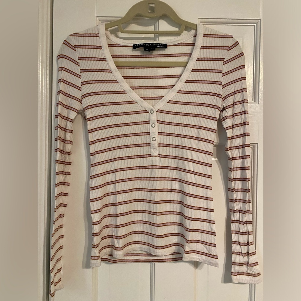 Veronica Beard long sleeve striped tshirt. Size xs. Worn once.